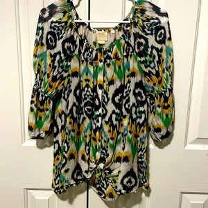 Anthropologie Vanessa Virginia 100 % silk blouse . Size M . Excellent used cond.